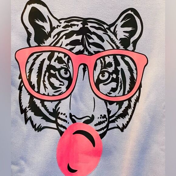 Tiger Whimsical Sweatshirt Top XL NWOT - Picture 3 of 11